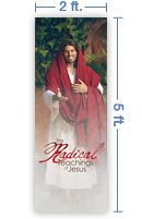 2x5 Vertical Church Banner of Radical Teachings