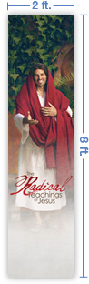 2x8 Vertical Church Banner of Radical Teachings